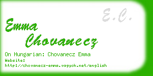 emma chovanecz business card